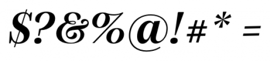 Silva Display Semi Bold Italic Font OTHER CHARS