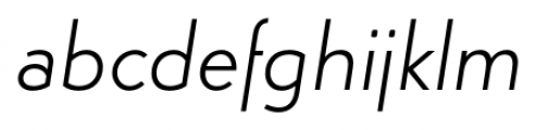 Simplo Light Italic Font LOWERCASE