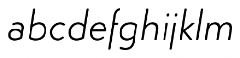 Simplo Soft Light Italic Font LOWERCASE