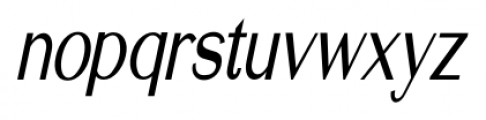 Simply Grotesk JNL Condensed Oblique Font LOWERCASE