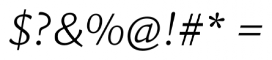 Sina Extra Light Italic Font OTHER CHARS