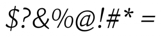 Sina Nova Extra Light Italic Font OTHER CHARS
