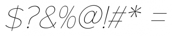 Sinkin Sans 100 Thin Italic Font OTHER CHARS