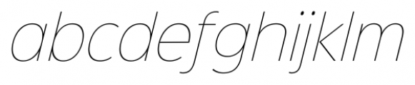 Sinkin Sans 100 Thin Italic Font LOWERCASE