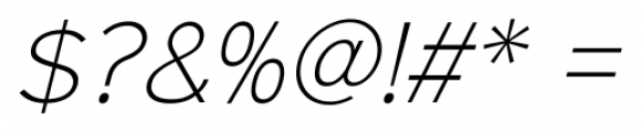 Sinkin Sans 200 X Light Italic Font OTHER CHARS