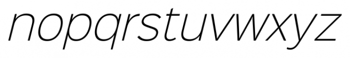 Sinkin Sans 200 X Light Italic Font LOWERCASE