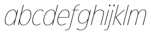 Sinkin Sans Narrow 100 Thin Italic Font LOWERCASE
