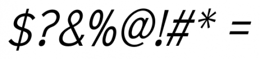 Sinkin Sans Narrow 300 Light Italic Font OTHER CHARS