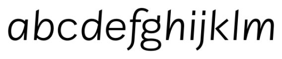 Sintesi Sans Light Italic Font LOWERCASE