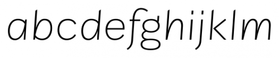 Sintesi Sans UltraLight Italic Font LOWERCASE