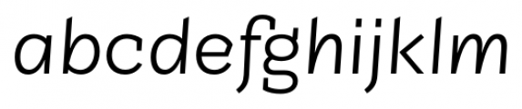 Sintesi Semi Sans Light Italic Font LOWERCASE