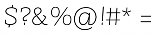 Sintesi Semi Sans UltraLight Italic Font OTHER CHARS