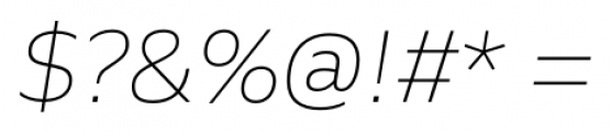 Siro Extra Light Italic Font OTHER CHARS