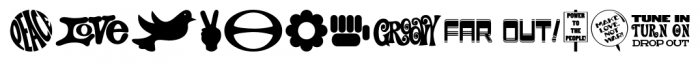 Sixties Symbols JNL Regular Font UPPERCASE