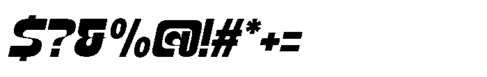 Siator Oblique Font OTHER CHARS