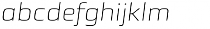 Sica Expanded Extra Light Italic Font LOWERCASE