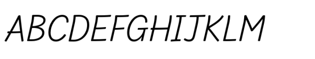 SideNote Light Italic Font UPPERCASE