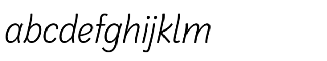SideNote Light Italic Font LOWERCASE