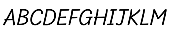 SideNote Regular Italic Font UPPERCASE
