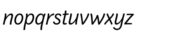 SideNote Regular Italic Font LOWERCASE