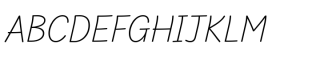 SideNote Thin Italic Font UPPERCASE