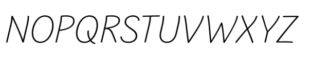 SideNote Thin Italic Font UPPERCASE