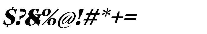 Sidera Black Slanted Font OTHER CHARS