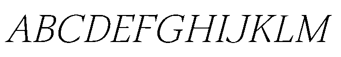 Sidera Extra Light Slanted Font UPPERCASE