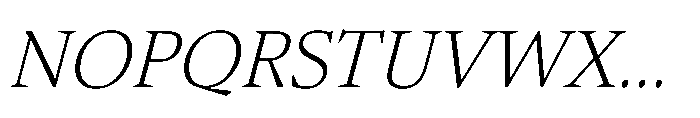 Sidera Extra Light Slanted Font UPPERCASE