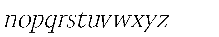 Sidera Extra Light Slanted Font LOWERCASE