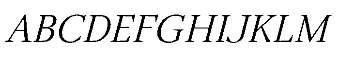 Sidera Light Slanted Font UPPERCASE