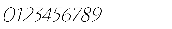 Sidera Thin Slanted Font OTHER CHARS
