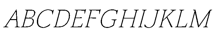 Sidera Thin Slanted Font UPPERCASE