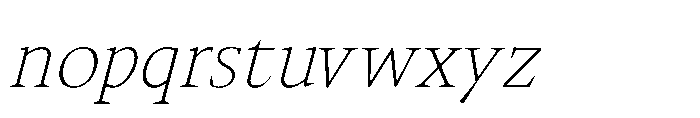 Sidera Thin Slanted Font LOWERCASE