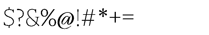 Sidera Thin Font OTHER CHARS