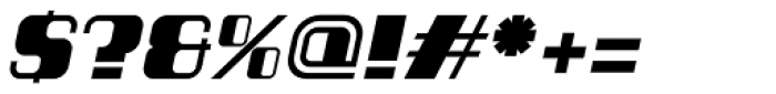 Sideron Italic Font OTHER CHARS
