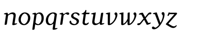 Sienna Italic Font LOWERCASE