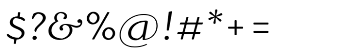 Sienna Light Italic Font OTHER CHARS