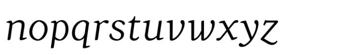 Sienna Light Italic Font LOWERCASE