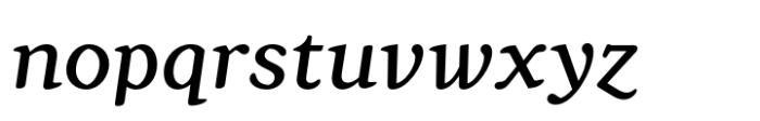 Sienna Medium Italic Font LOWERCASE