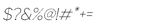 Sienta Extra Light Oblique Font OTHER CHARS