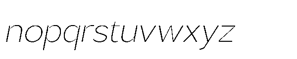 Sienta Extra Light Oblique Font LOWERCASE