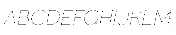 Sienta Thin Oblique Font UPPERCASE