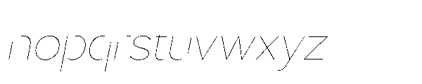 Sienta Thin Oblique Font LOWERCASE