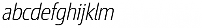 Sigma Condensed Extralight Oblique Font LOWERCASE
