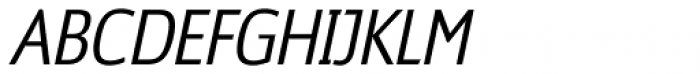 Sigma Condensed Light Oblique Font UPPERCASE