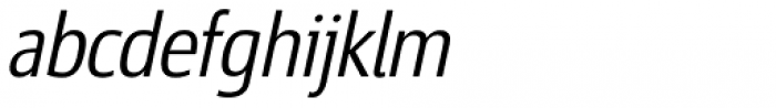 Sigma Condensed Light Oblique Font LOWERCASE