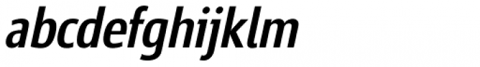 Sigma Condensed Medium Oblique Font LOWERCASE