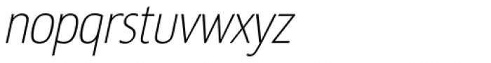 Sigma-Condensed-Oblique Font LOWERCASE