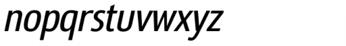 Sigma Condensed Regular Oblique Font LOWERCASE